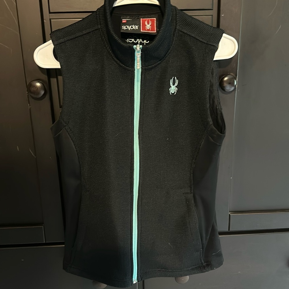 Spyder Black Vest with Blue Accents